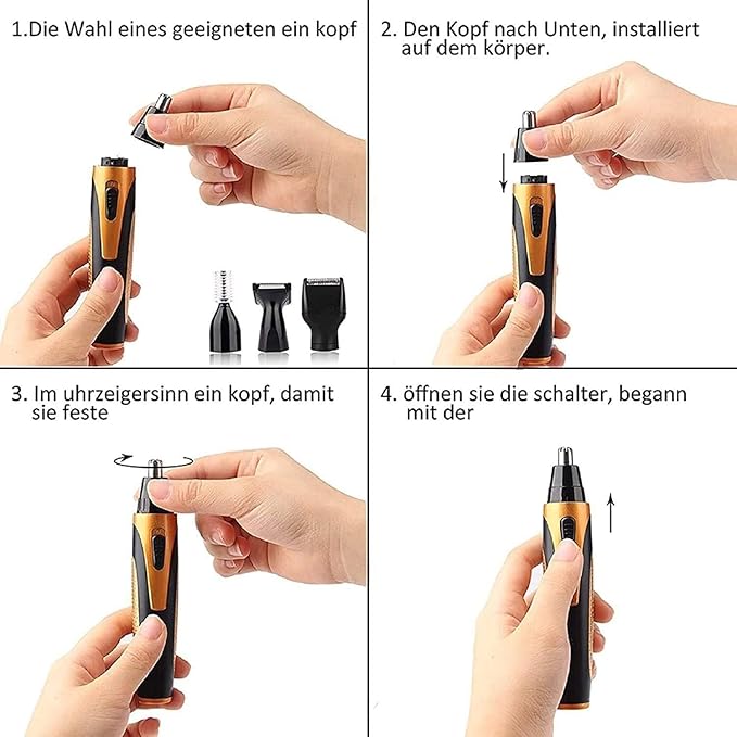 Nose Hair Trimmer for Men-Professional Painless Ear and Nose Hair Trimmer for Men Women Electric Nose Hair TrimmerWaterproof Dual Edge Blades for Easy Cleansing