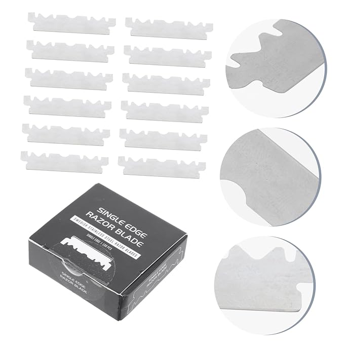 400pcs Stainless Steel Single Edge for Men Old Fashioned Safety Cutter for Smooth Shaving and Grooming Needs