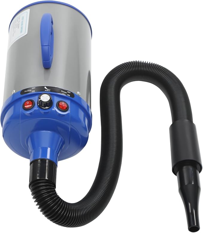Pet Hair Dryer Electric Dog Cat Hair Dryer Pet Drying Machine with 4 Nozzles (White)