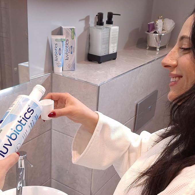 Luv Biotics Fluoride Free Mouthwash with Oral Probiotics Xylitol &amp Aloe Vera -3 x 500ml