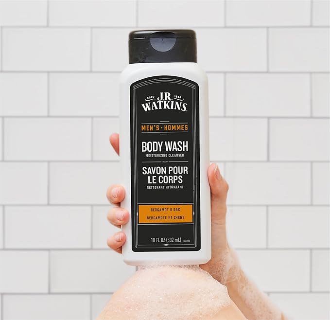 J.R. Watkins Body Wash Men's Bergamot &amp Oak 18 fl oz 2 Pack