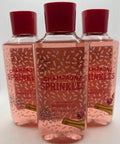 3 Champagne Sprinkles Shower Gel 3 in 1 Hair Face bath Body Wash Shower Gel 10 oz