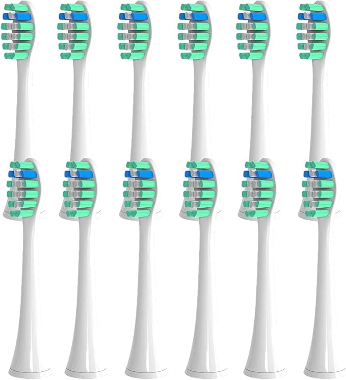 4-16Pcs Replacement Toothbrush Heads Electric Head Brush for C2(12pcs Green)