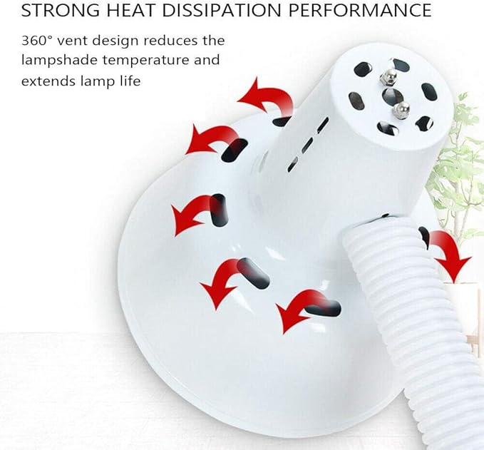 Double Head Type Infrared Light Stand Infrared Heat Lamp 275W 110v Near I-nfrared Heat Lamp for Pain Red Light Standing Lamp Set