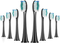 8/12/16PCS Replacement Toothbrush Brush HeadsCompatible for Phili Electric Handles(8pcs Black)
