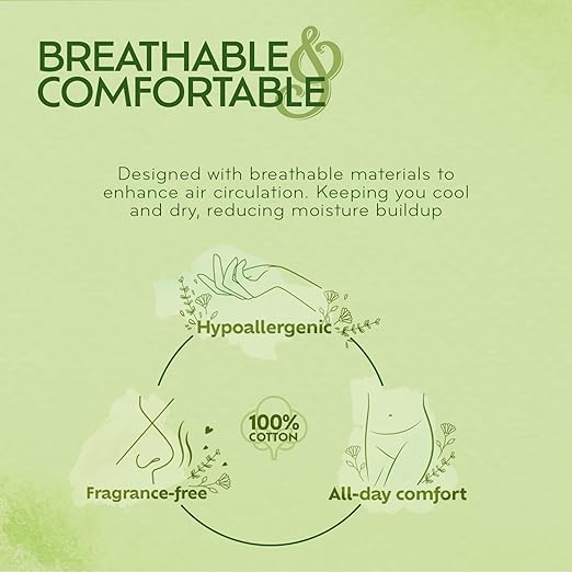 Dynarex DynaCare Organic Maxi Pads - Ultra-Thin with Wings - Organic Cotton Top Sheet Breathable Materials - Up to 8 Hours Protection - Individual Aluminum Wrappers - Case of 250