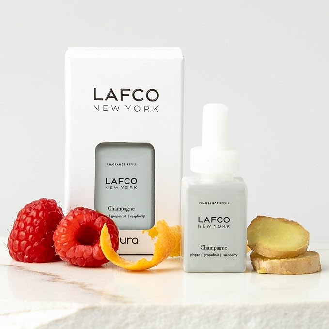 LAFCO New York Pura Smart Device Refill Champagne - Pack of 2 - Vial Delivers Up to 2 Weeks of Fragrance Life - Made in the USA