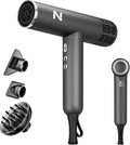 1600W professional ionic hair dryer with 3 attachments 110000RPM high-speed brushless motor for fast drying Lightweight low-noise with locking function 4 temperature and 3 speed settings