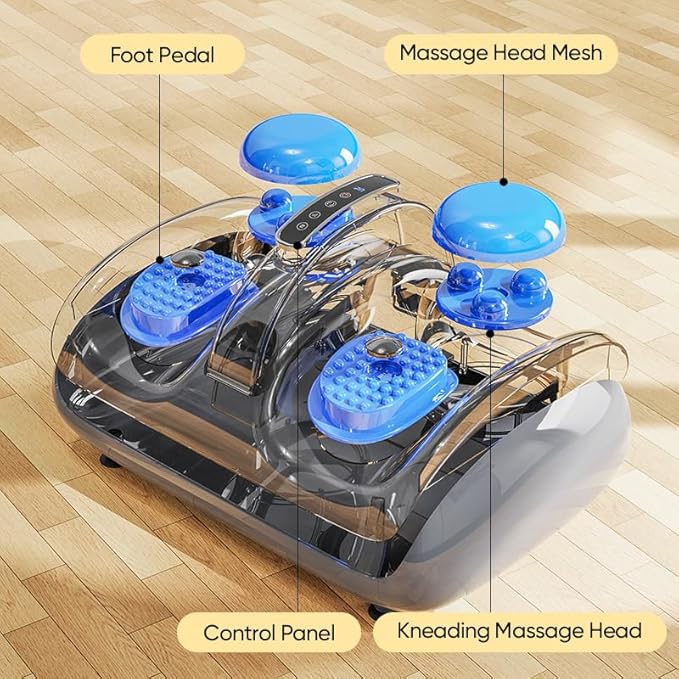 Shiatsu Foot Massager Machine Foot and Calf Massager Deep Tissue Massager for Plantar Fasciitis Pain Relief Promotes Blood Circulation
