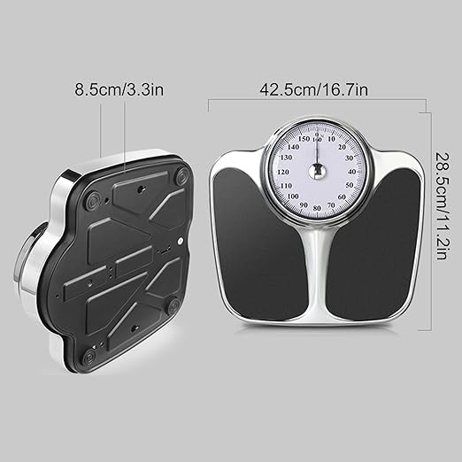 Mechanical Weight Scale Mechanical Bathroom Scale No Batteries Required with Easy to Read Measurements Weigh Up to 160Kg for HomeOfficeDorm Scales