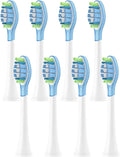 8Pcs Replacement Brush HeadsCompatible for Philips HX6064 HX6930 HX6730 Sonic Electric Toothbrush Vacuum 4100 6500 6100 5300 C3(C3 White)