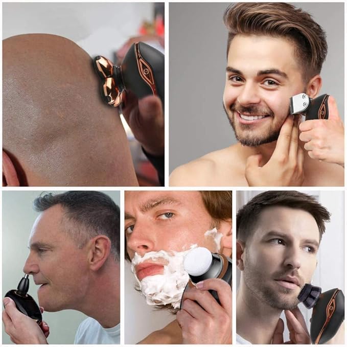Electric Razor for Men 5D Floating Electric Shaver for Men 5 in 1 Shavers Bald Men Beard Trimmer Grooming Kit LED Display USB Rechargeable