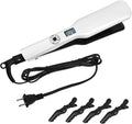 Hair Straightener and Curler Tool Flat Iron for All Hair Types Temperature Coated Plates Us Plug for Women and Girls