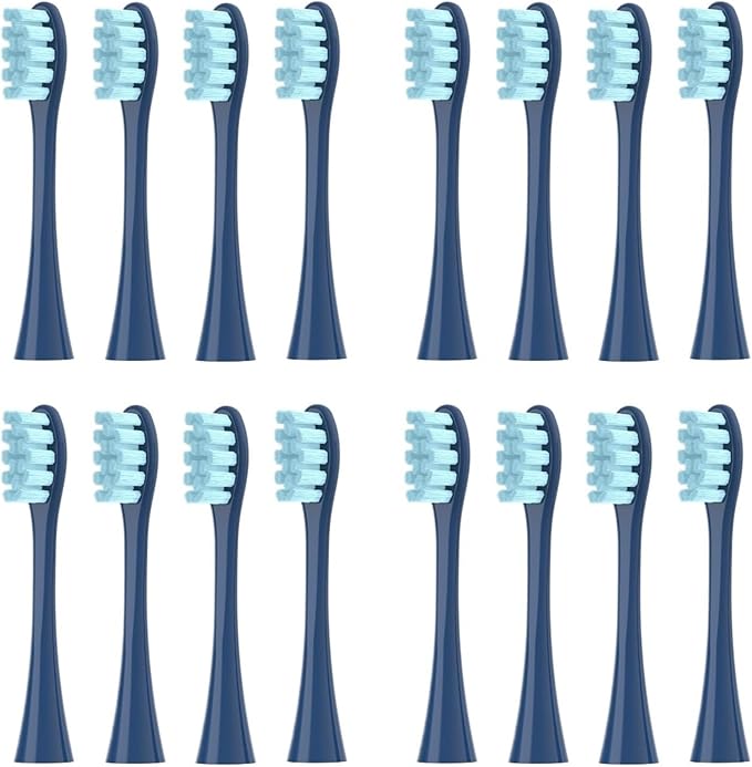 16pcs Replacement Brush HeadsCompatible for Oclean X/Pro/ Z1/ SE F1 /One/ PW01/03/05/07/09 P5 Toothbrush(16 Blue)