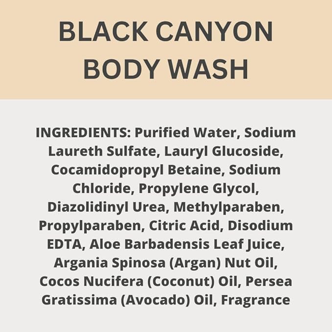 Black Canyon Tobacco Vanilla Scented Body Wash 16 Oz (2 Pack)