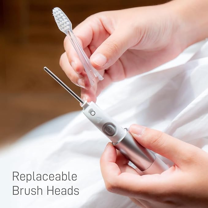 IONIC KISS IONPA DM White Compact Ionic Power Electric Toothbrush with Travel Cap Brushing Timer 2 Modes 2 Soft Extended Filament Brush Heads Made in Japan You Outdoor Camping DM-011PW