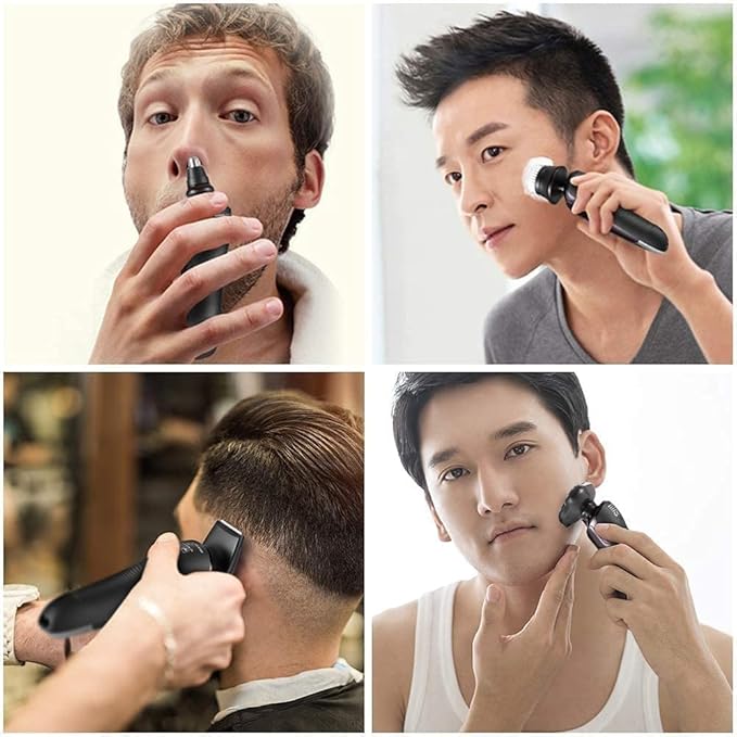 LED Electric Razor for Men Mens Electric Shavers USB Rechargeable Shave Men’s Grooming Kit Black
