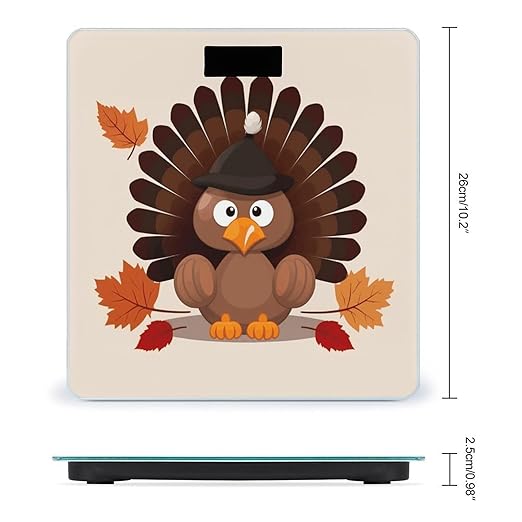 Maple Leaf Dark Brown Turkey Scale for Body Weight High Precision Digital Weight Scales with LCD Display Anti-Slip Sturdy Slim Tempered Glass Bathroom Scale for Home Use