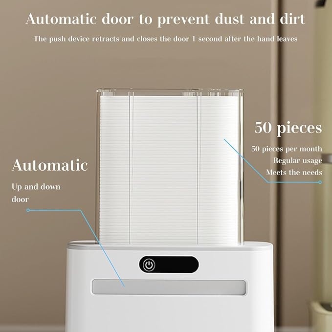 KYOFIS Smart Touchless Floss Pick Dispenser with Sensor Rechargeable Refillable Holder Touchless Dental Care Solution with 500 Count Flossers(Gold)