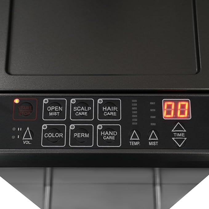110V 500W Multifunctional Anion Hair Dyeing Machine Nano Hair Steamer Base Salon Spa Equipment Professional Micro Mist Salon Processor for Deep Hair Care Repair Hairs Styling (Black)