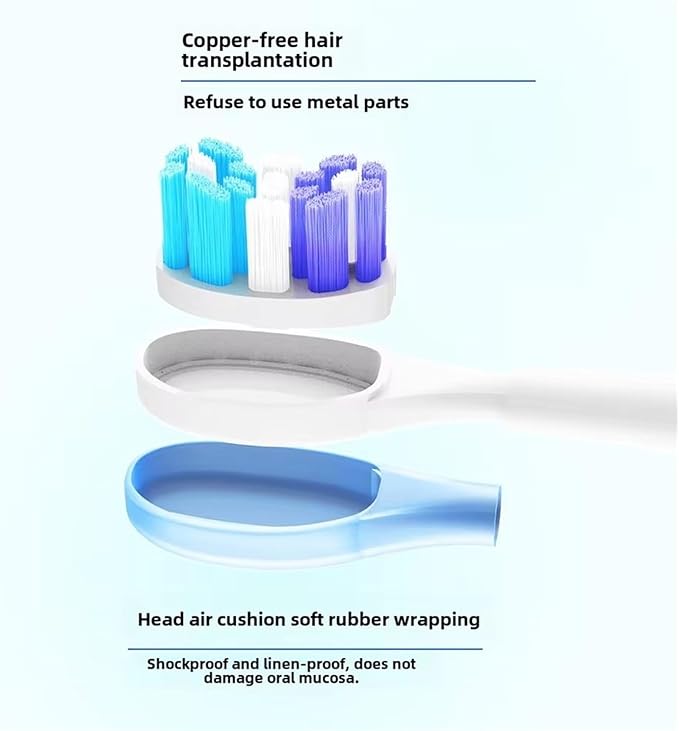 Toothbrushes Head Compatible for Y1S/Y4/U1/U2/U3/P1/P4(8pcs Pruple)