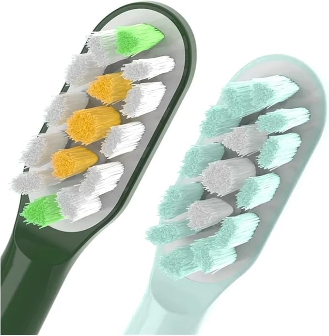 20/50/100PCS Copper Free Replaceable Brush Heads Compatible for X3/X3U/X5 Soft Bristle Mint/VanGo Green Sonic Nozzles No Metal(50MintGreen)