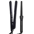 Herstyler Forever Straightening Flat Iron Ceramic Hair Straightener and Herstyler Grande Ceramic Curling Iron - 1 inch Set