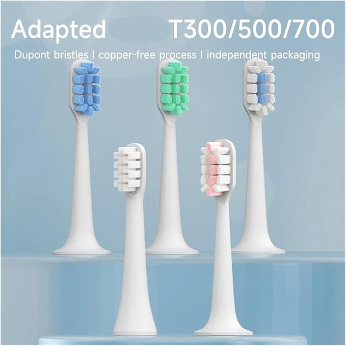 6PCS Replacement Brush Heads Compatible for XIAOMI MIJIA T300/T500/T700 Sonic Electric Tooth Soft Bristle Caps(Sensitive WH6Pcs)