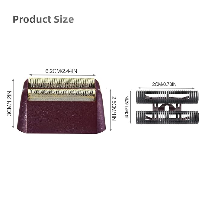 Professional 5 Star Series Finale Shaver Replacement Foil and Cutter Bar Assembly Compatible With Wahl Shaver Foil 7031-100 7043-100 (Red-2)
