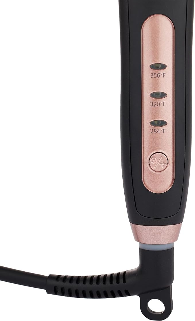 RubyLite Hair Straightener PTC Ceramic Heating 33W Compact Travel Size Black | RUBY VIBE CO