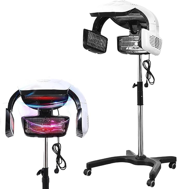 Standing Salon Hair Dryers with Wheels for Salon and Hair Color Processor with Adjustable Height 51-61in Professional Equipment for Beauty Barber Shop Perm Color Heater Hair Care