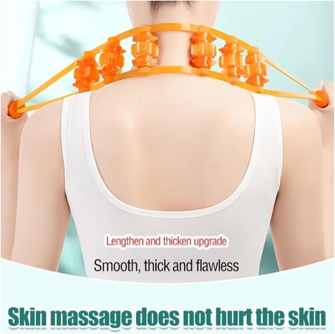 Multi-Function Hand-held Back Massager Roller Tool for Neck and Shoulder Muscle Relief(30 Rounds)