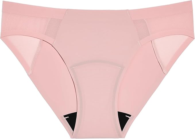 KNIX Women Leakproof Period Underwear No-Show Mesh Bikini – Light Flow Protection Absorbs 1–3 Regular Tampons