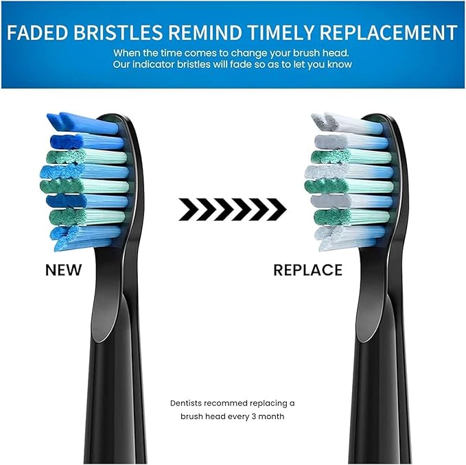 Electric Toothbrush Replacement Heads Compatible for SG910/507/958/515/949/575/55116pcs(16pcs White B)