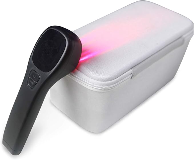 YJT Red Light Therapy Device for Pain Relief Joint and Muscle Pain Reliever Infrared Light with 650nm and 808nm (Two*808nm) (Black)