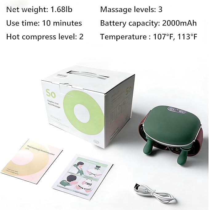 2026 (Upgraded Version) Shiatsu Neck and Back Massager with Heat Portable Bionic Relaxation Massager for Shoulder Cervical Spine &amp Leg Pain Relief Real Touch Therapy Multiple Modes Black
