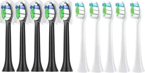 10PCS Brush HeadsCompatible for Philips H X3/6/8/9 Series Electric Toothbrush Vacuum Sealed Packaged Replacement Toothbrushes(10PCS-W2-white)