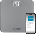 Trackstar Silver Digital Weight Scale | 440 lb Weight Capacity | Trackstar Monitoring App | Bluetooth iOS &amp Android Compatible | Measure Track and Share Results