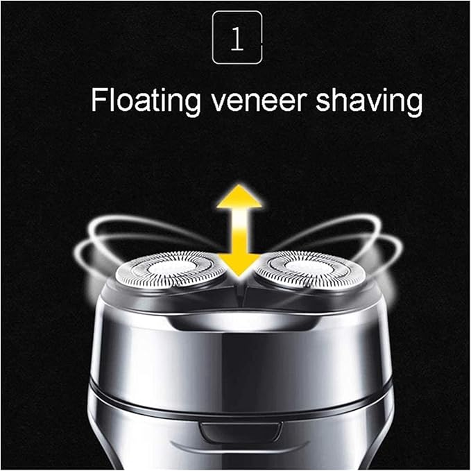 Electric Shavers for Men Mens Electric Razor Dry Wet Waterproof Man Rotary Facial Shaver Portable Face Shaver Cordless Travel Rechargeable Led Display