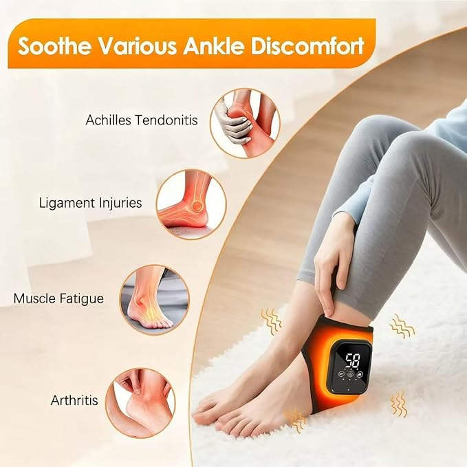 2PCS Wireless Foot Massager Updated with Three Types of Heating Three in one Vibration Heating to Promote Blood Circulation Used for Home/Office/Travel Wireless Portable Foot Massager (Black)