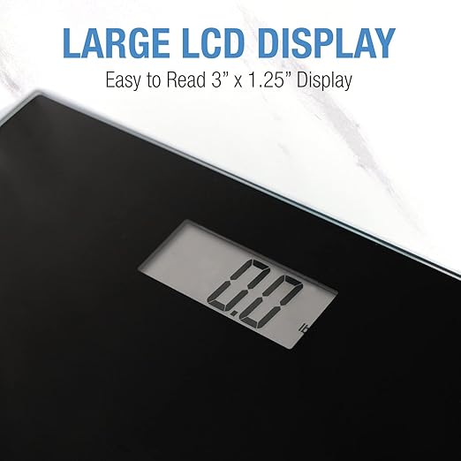 DMI Talking Digital Bathroom Scale for Body Weight 440 lb. Weight Capacity Clinically Accurate Measurements Heavy Duty Sleek Tempered Glass Body Weight Scale Black Case of 6
