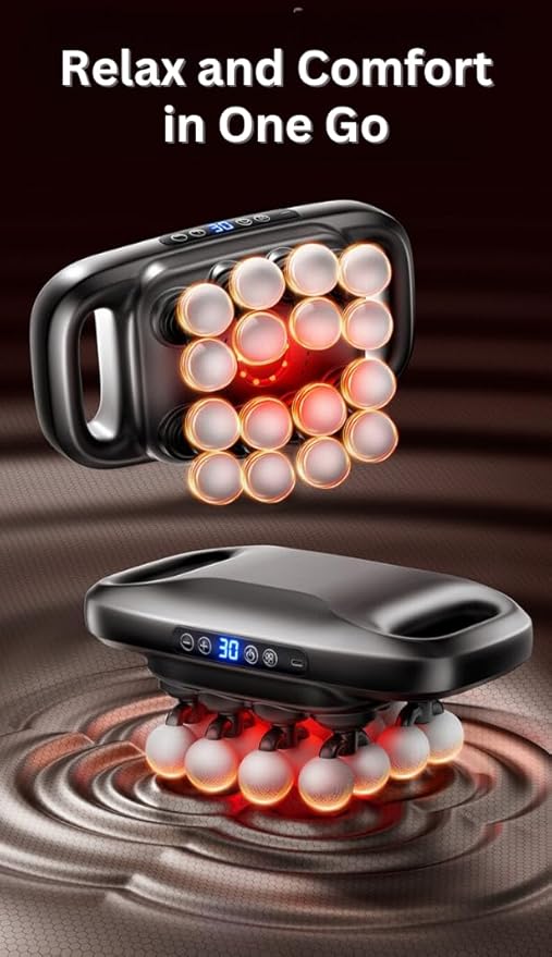 LEVILO 16 Head Massage Gun Deep Tissue for Neck Shoulder Back Massager – Deep Tissue Percussion Massager for Muscle Recovery – Quiet Portable &amp Powerful Full Body Tool – Ideal Gift for Men &am