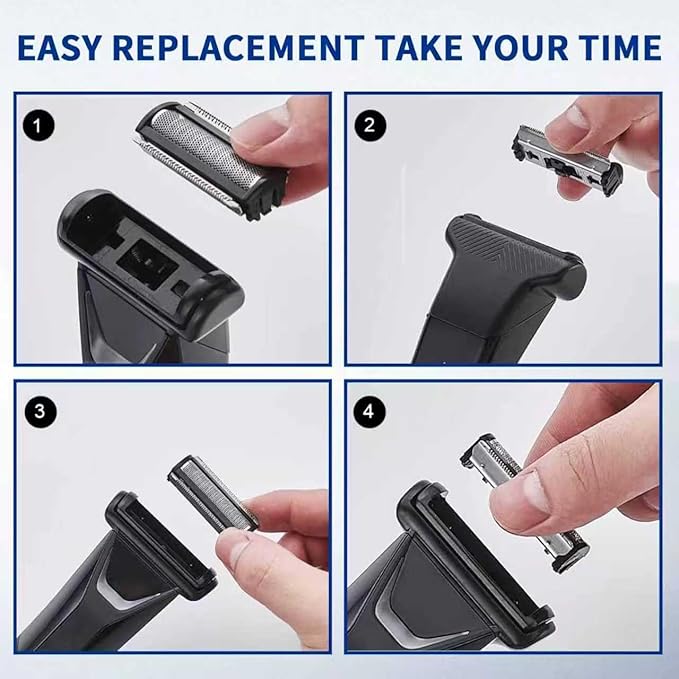 2 Pack Replacement Foil Blade Replacement Clipper Blades Groin Hair Foil Shaver Head for Close Body Hair GroomingCompatible with MANSCAPED The Lawn Mower Electric 5.0 Ultra Hair Trimmer