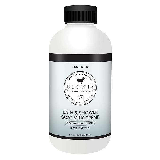 Dionis Goat Milk Bath Soap &amp Liquid Shower Crème Unscented 14.5oz (Pack of 1)