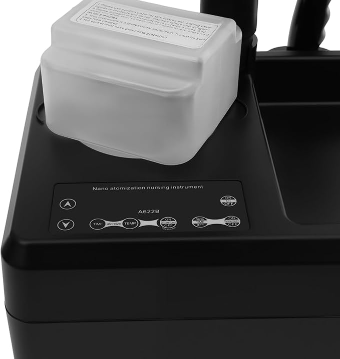1750W Nano Hair Steamer Machine Professional Hair Color Processor Nano Mist Hair Steamer with Nano Spray Gun and Evaporation Cap Standing Salon Spa Equipment for Hair Care Hair Repair 110V