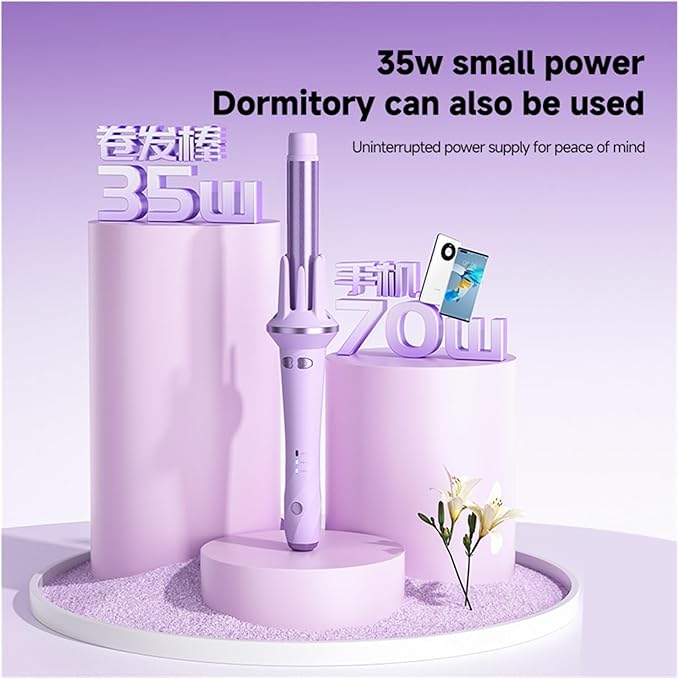 Automatic Curling Iron 28mm/32mm Large Wave Iron Quick Heating(Purple-28mm no BoxAU)