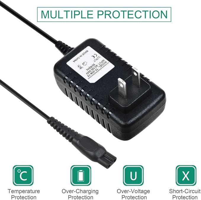 AC/DC Adapter Compatible with Electric Shaver 8900 S8950 S8950/81 S8950/90 Wet &amp Dry Edition Power Supply Cord Cale PS Charger Mains PSU