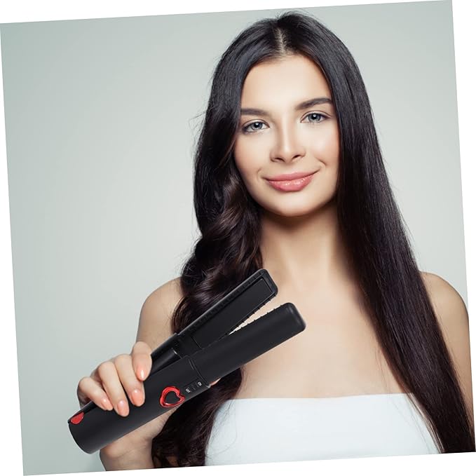 LIFKOME USB Portable Hair Curling Iron Straightener Curler Cordless Flat Iron for Home Travel Use