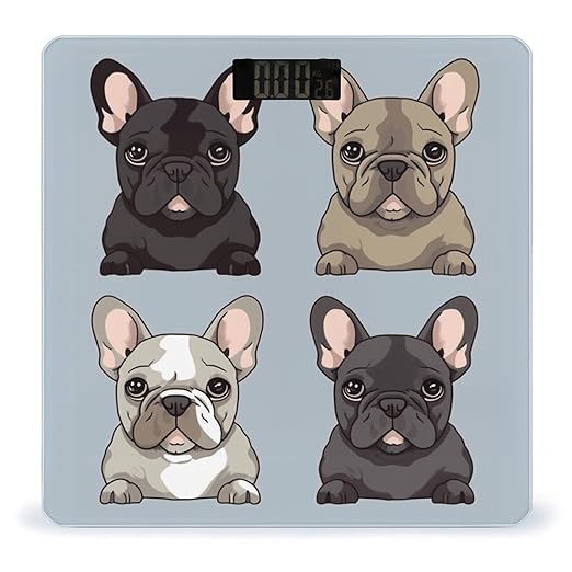 French Bulldog Scale for Body Weight Smart Scales Digital Bathroom Scale High Precision Weighing Scales with Large Display Weighing Machine for People