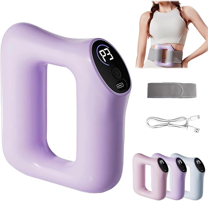 Fast Fat Burning Yoga Ring MassagerFascia Rings MassagersFat Removal and Massage 2 in 1Multifunctional Full-Body Fascia RingsAdjustable 3 Modes/5 Levels of Intensity Massages (Purple)